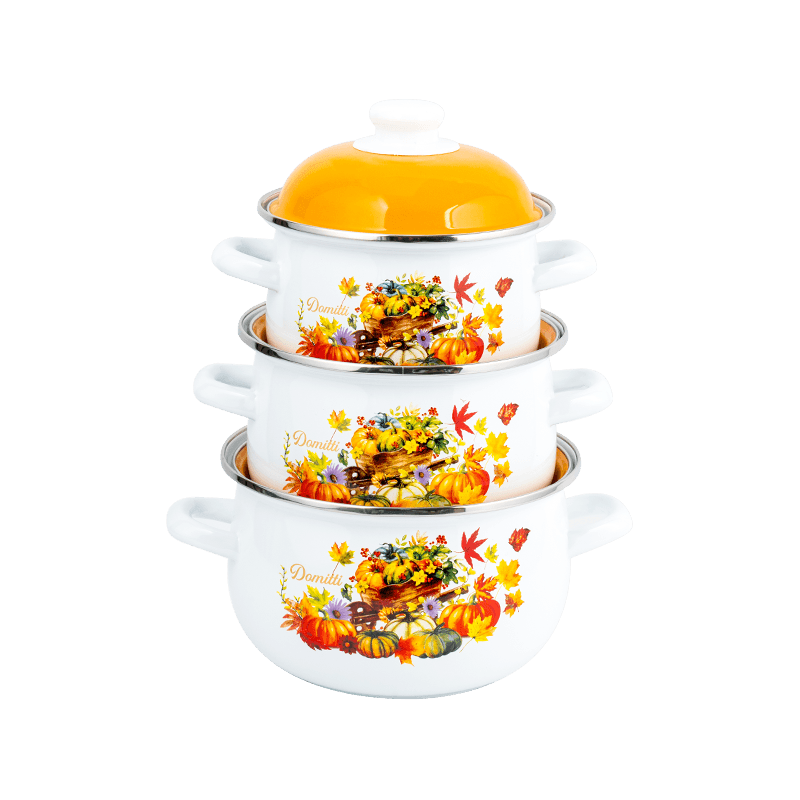 806d-5 الفولاذ المقاوم للصدأ جولة حافة الحافة مخزون وعاء المينا على نار خفيفة