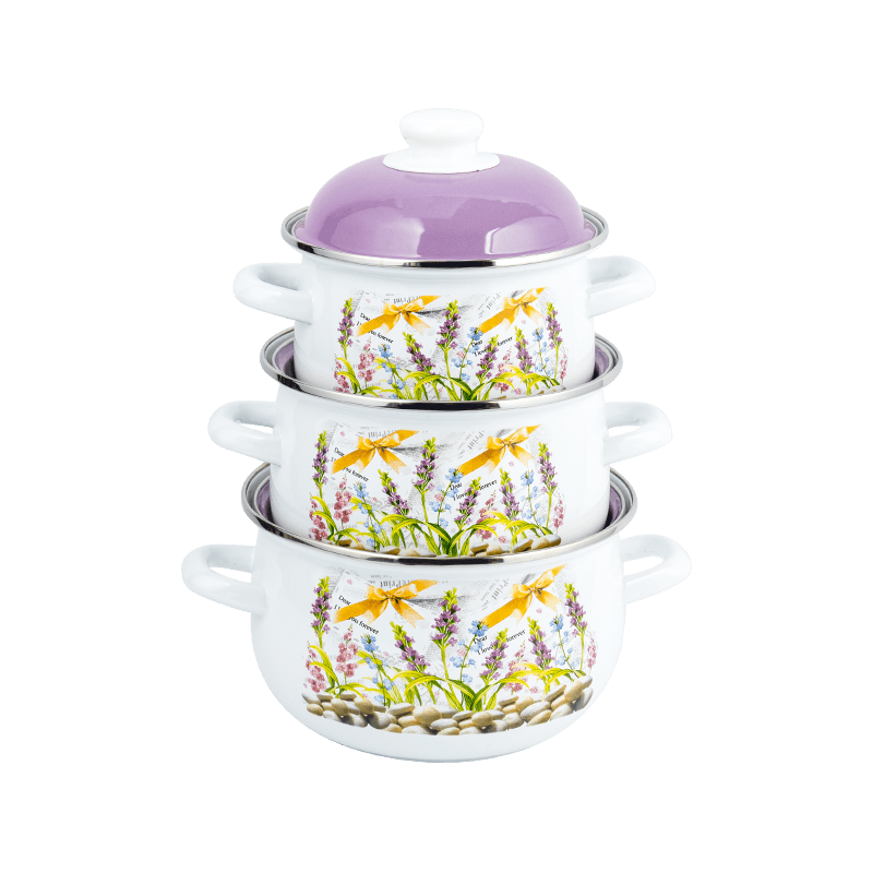 806d-5 الفولاذ المقاوم للصدأ جولة حافة الحافة مخزون وعاء المينا على نار خفيفة