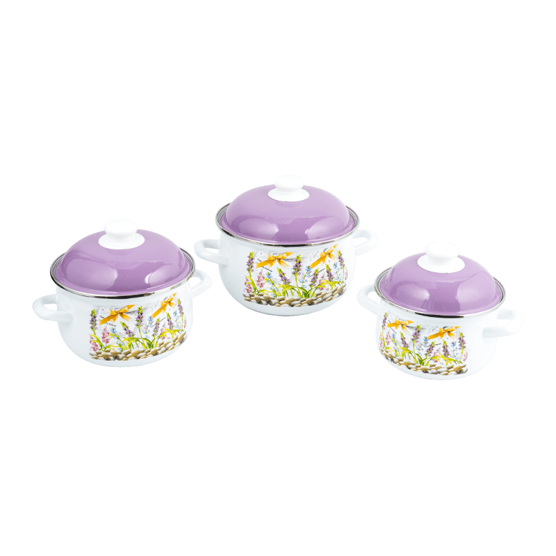 806d-5 الفولاذ المقاوم للصدأ جولة حافة الحافة مخزون وعاء المينا على نار خفيفة