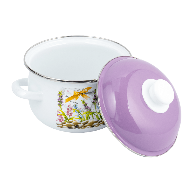 806d-5 الفولاذ المقاوم للصدأ جولة حافة الحافة مخزون وعاء المينا على نار خفيفة