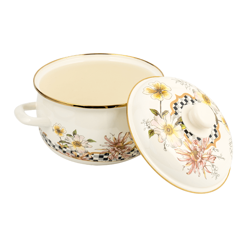 806d-5 الفولاذ المقاوم للصدأ جولة حافة الحافة مخزون وعاء المينا على نار خفيفة